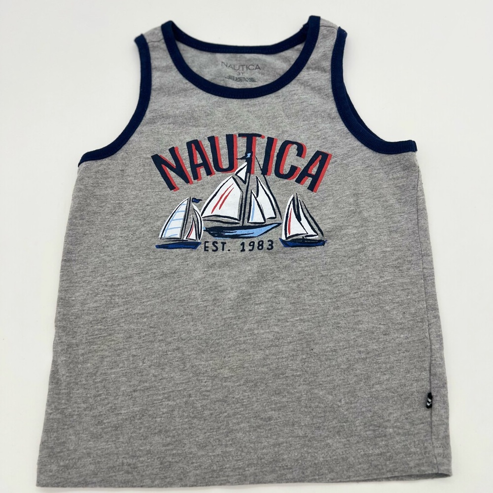 Nautica Boy Tank Top Gray 3T Shirt